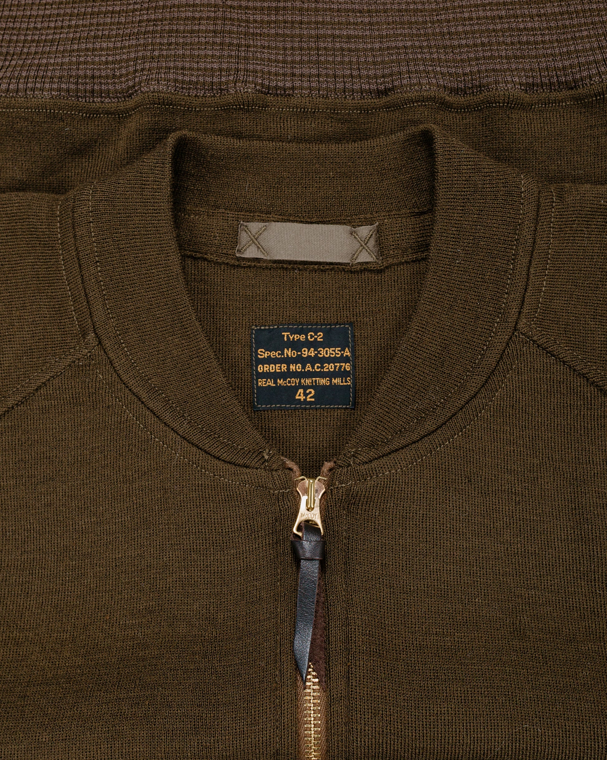 The Real McCoy's MC24105 Vest, Flying Winter, Type C-2 Olive