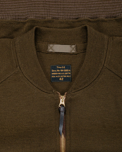 The Real McCoy's MC24105 Vest, Flying Winter, Type C-2 Olive