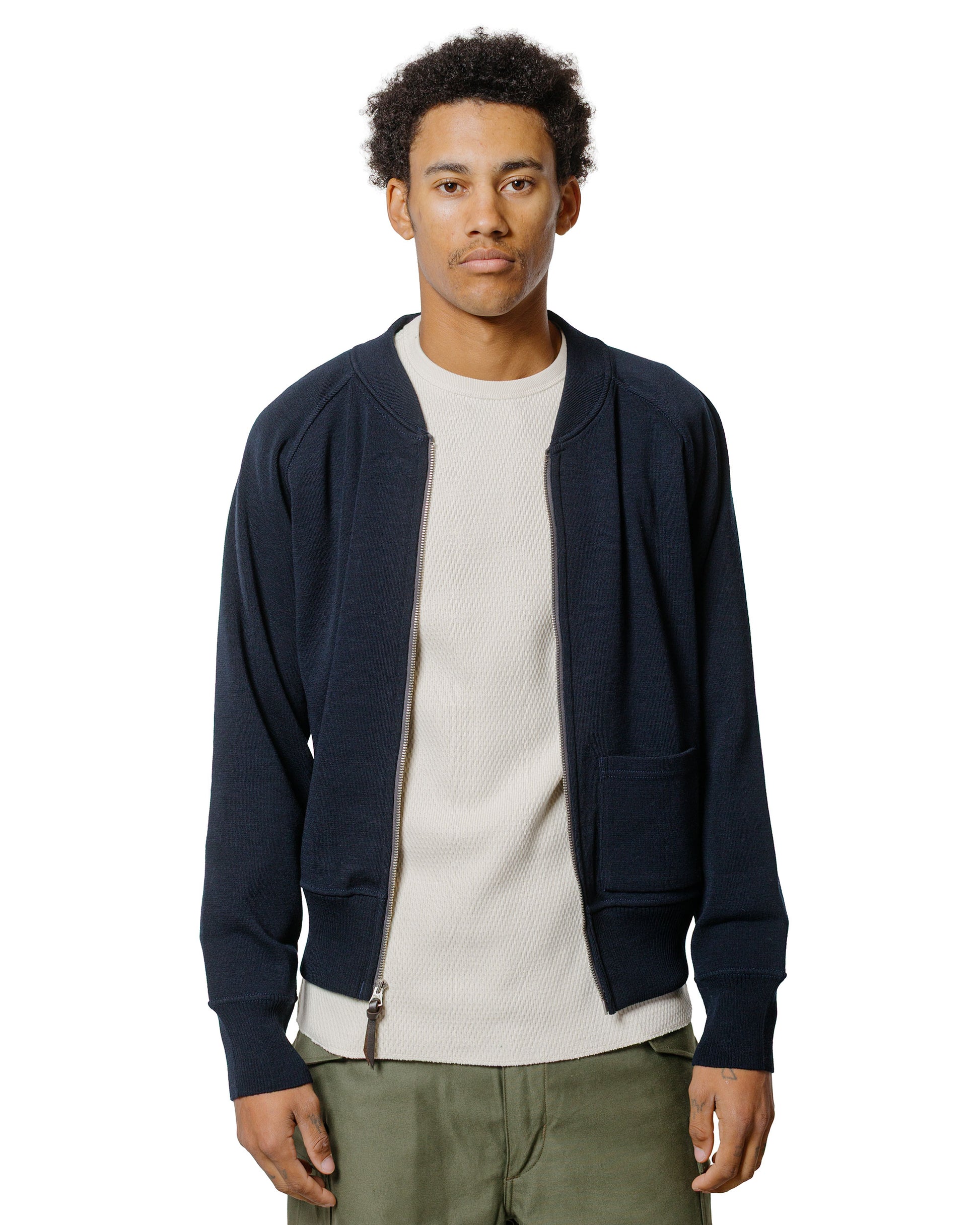 The Real McCoy's MC24106 Winter Aviation Sweater Navy