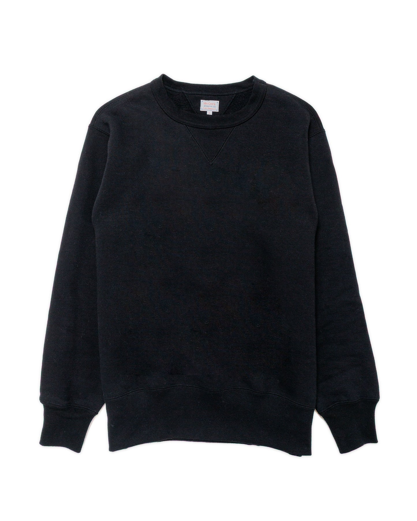 The Real McCoy’s MC24113 10 Oz. Loopwheel Crewneck Sweatshirt Black