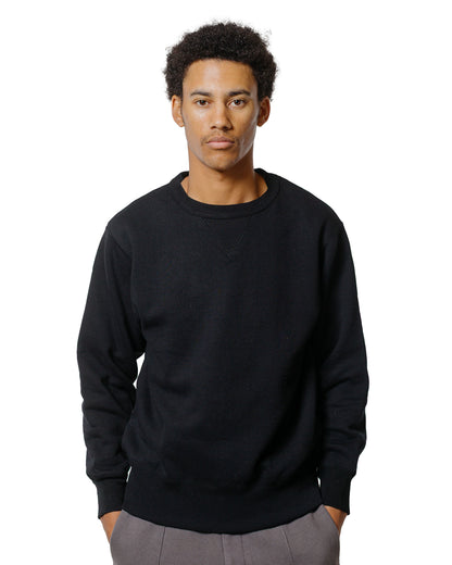 The Real McCoy’s MC24113 10 Oz. Loopwheel Crewneck Sweatshirt Black