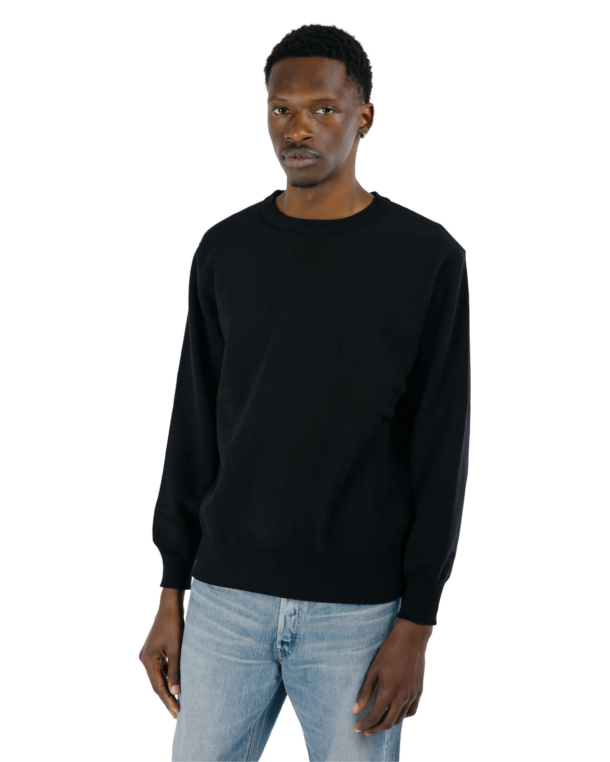 The Real McCoy’s MC24113 10 Oz. Loopwheel Crewneck Sweatshirt Black