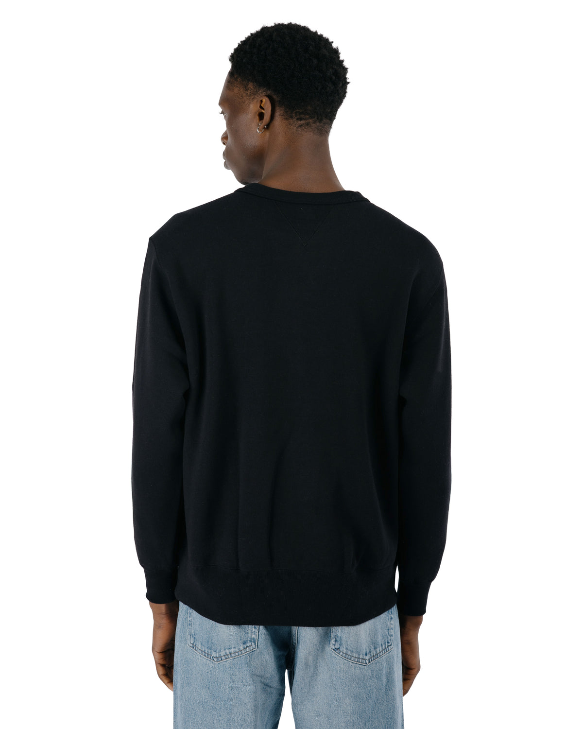 The Real McCoy’s MC24113 10 Oz. Loopwheel Crewneck Sweatshirt Black