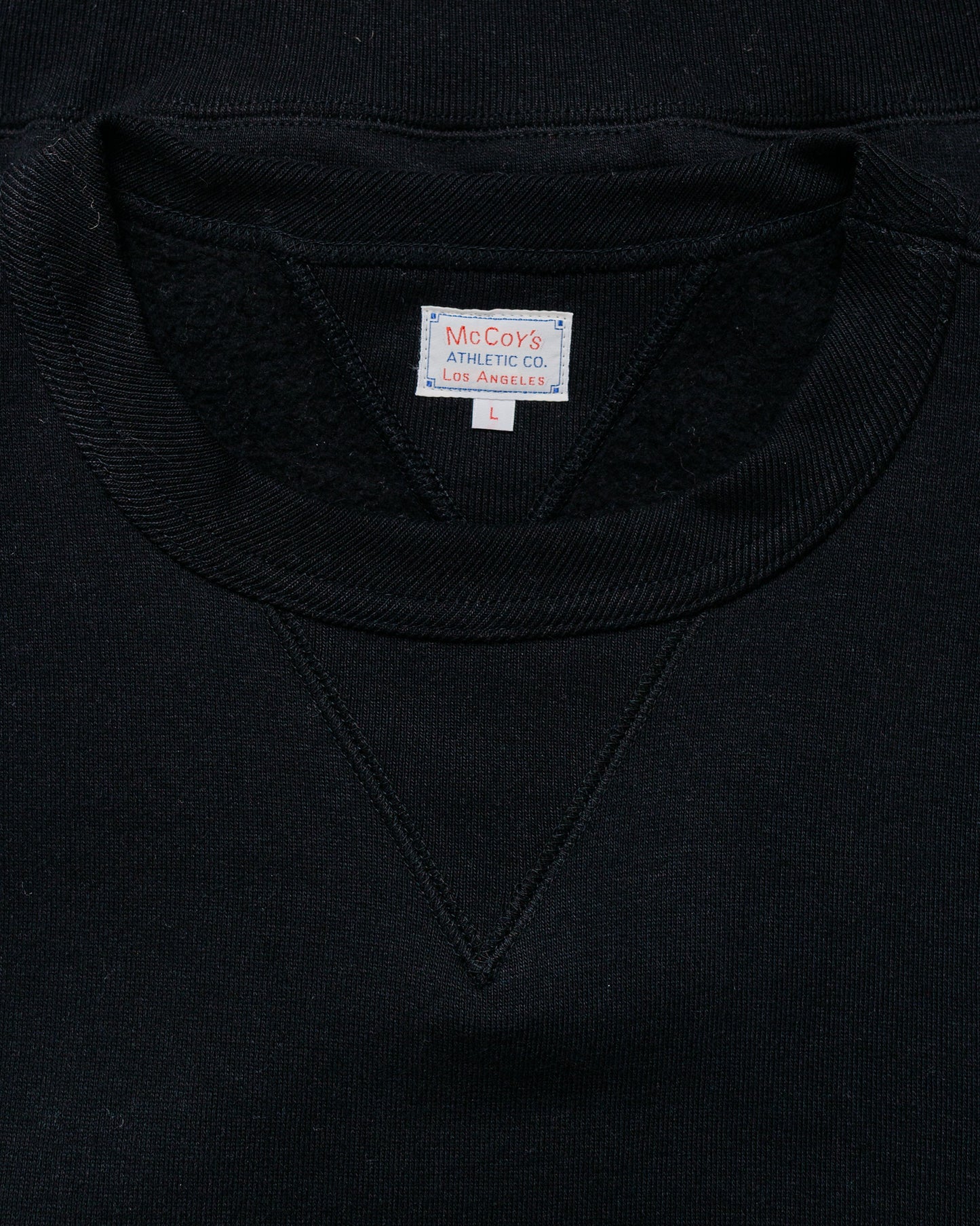 The Real McCoy’s MC24113 10 Oz. Loopwheel Crewneck Sweatshirt Black