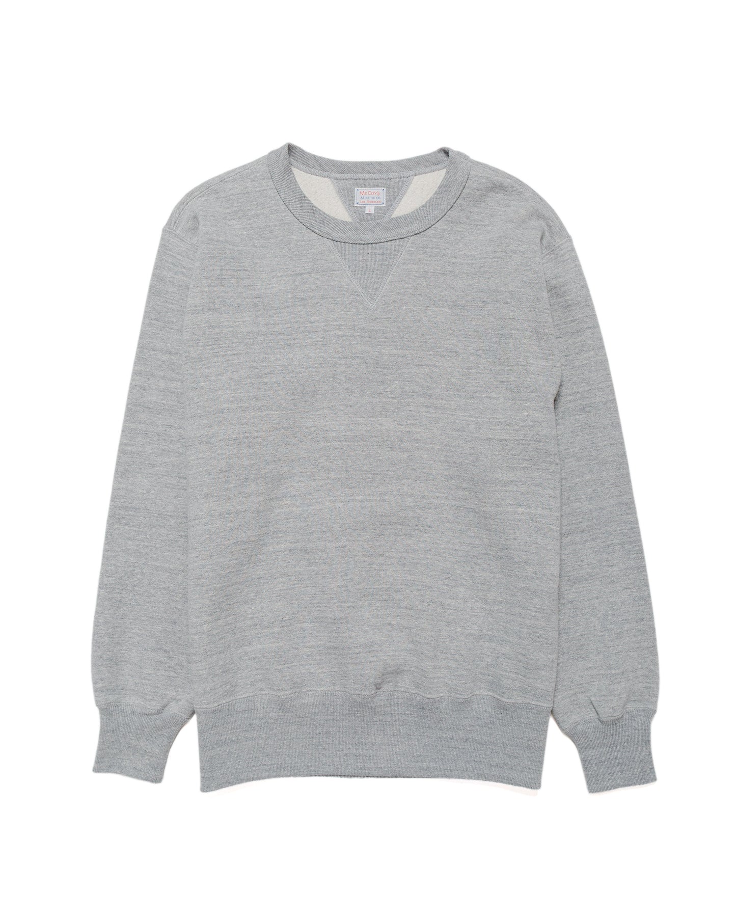 The Real McCoy’s MC24113 10 Oz. Loopwheel Crewneck Sweatshirt Gray