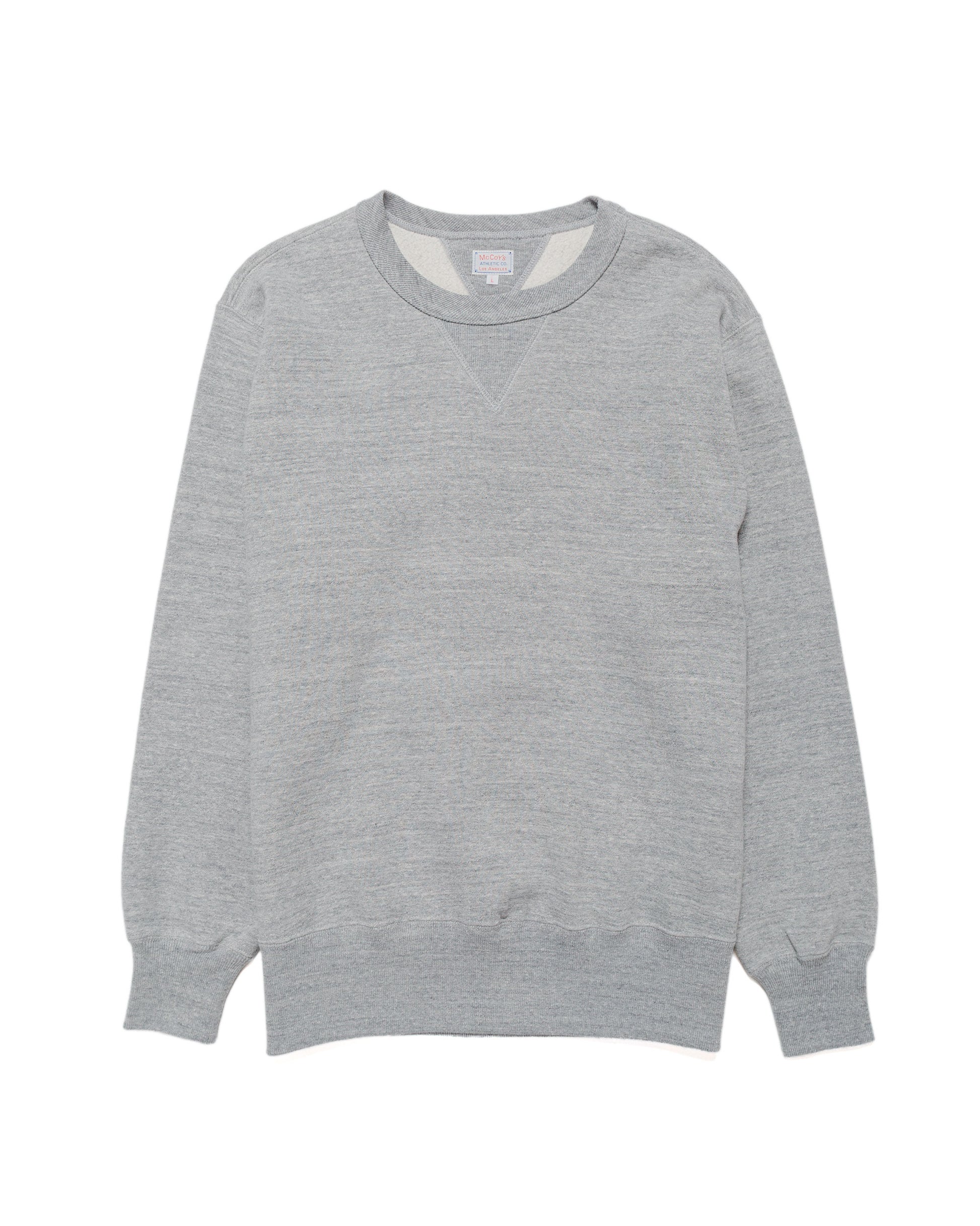 The Real McCoy’s MC24113 10 Oz. Loopwheel Crewneck Sweatshirt Gray