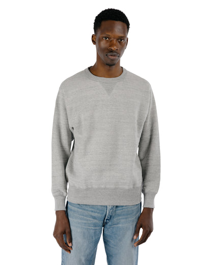 The Real McCoy’s MC24113 10 Oz. Loopwheel Crewneck Sweatshirt Gray