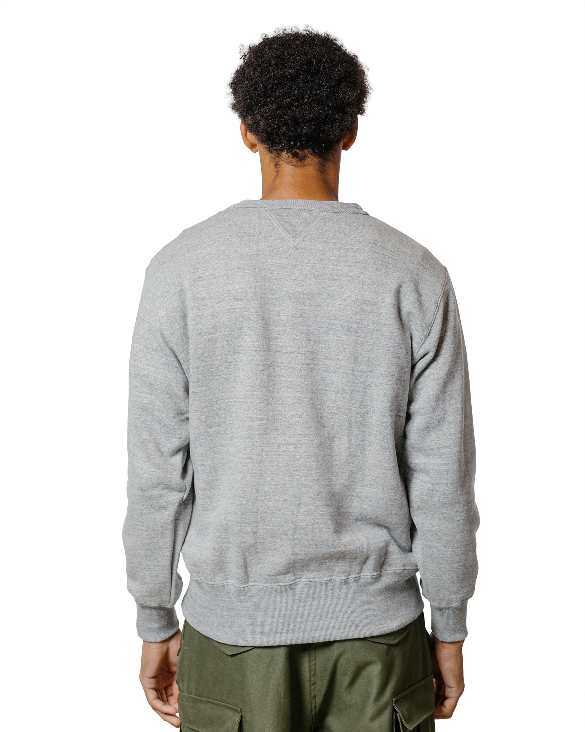 The Real McCoy’s MC24113 10 Oz. Loopwheel Crewneck Sweatshirt Gray