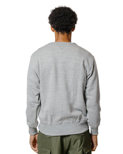 The Real McCoy’s MC24113 10 Oz. Loopwheel Crewneck Sweatshirt Gray