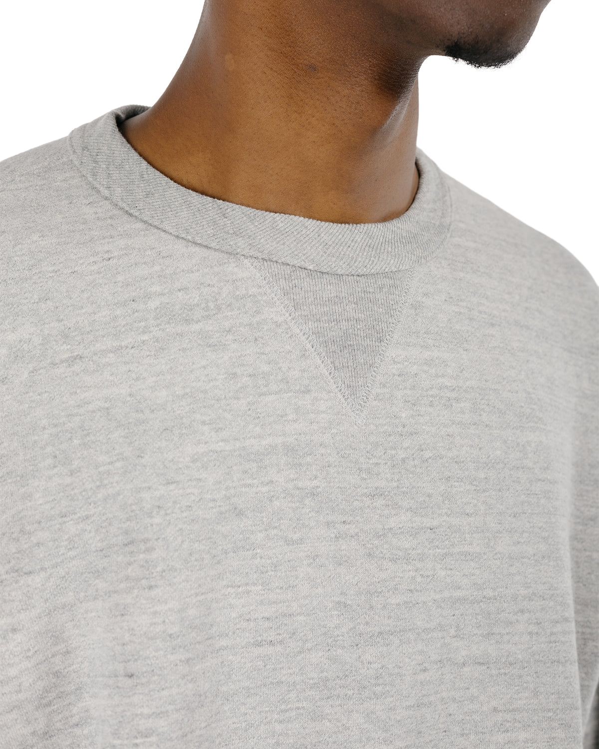 The Real McCoy’s MC24113 10 Oz. Loopwheel Crewneck Sweatshirt Gray