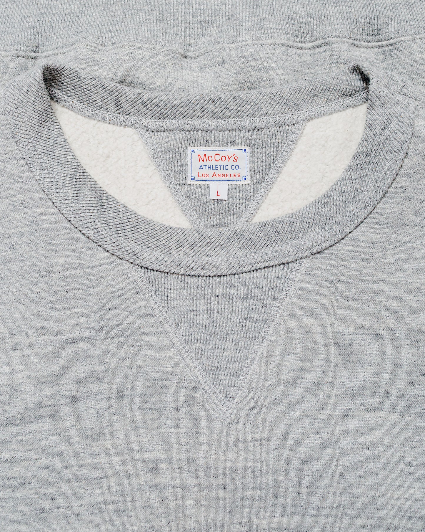 The Real McCoy’s MC24113 10 Oz. Loopwheel Crewneck Sweatshirt Gray