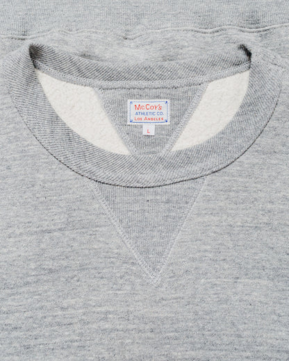 The Real McCoy’s MC24113 10 Oz. Loopwheel Crewneck Sweatshirt Gray