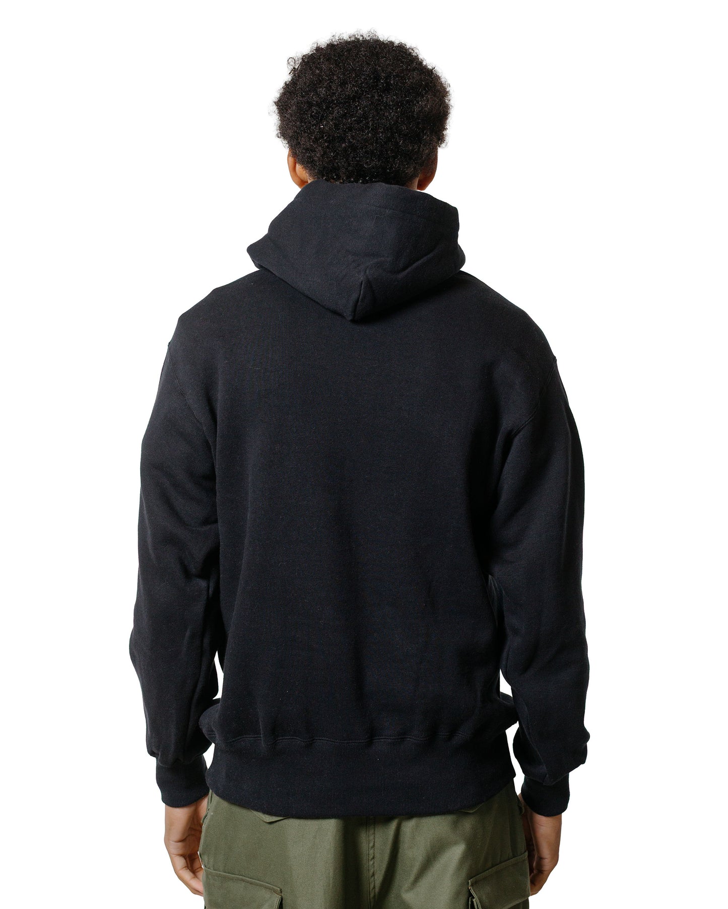 The Real McCoy’s MC24114 10 Oz. Loopwheel Hooded Sweatshirt Black
