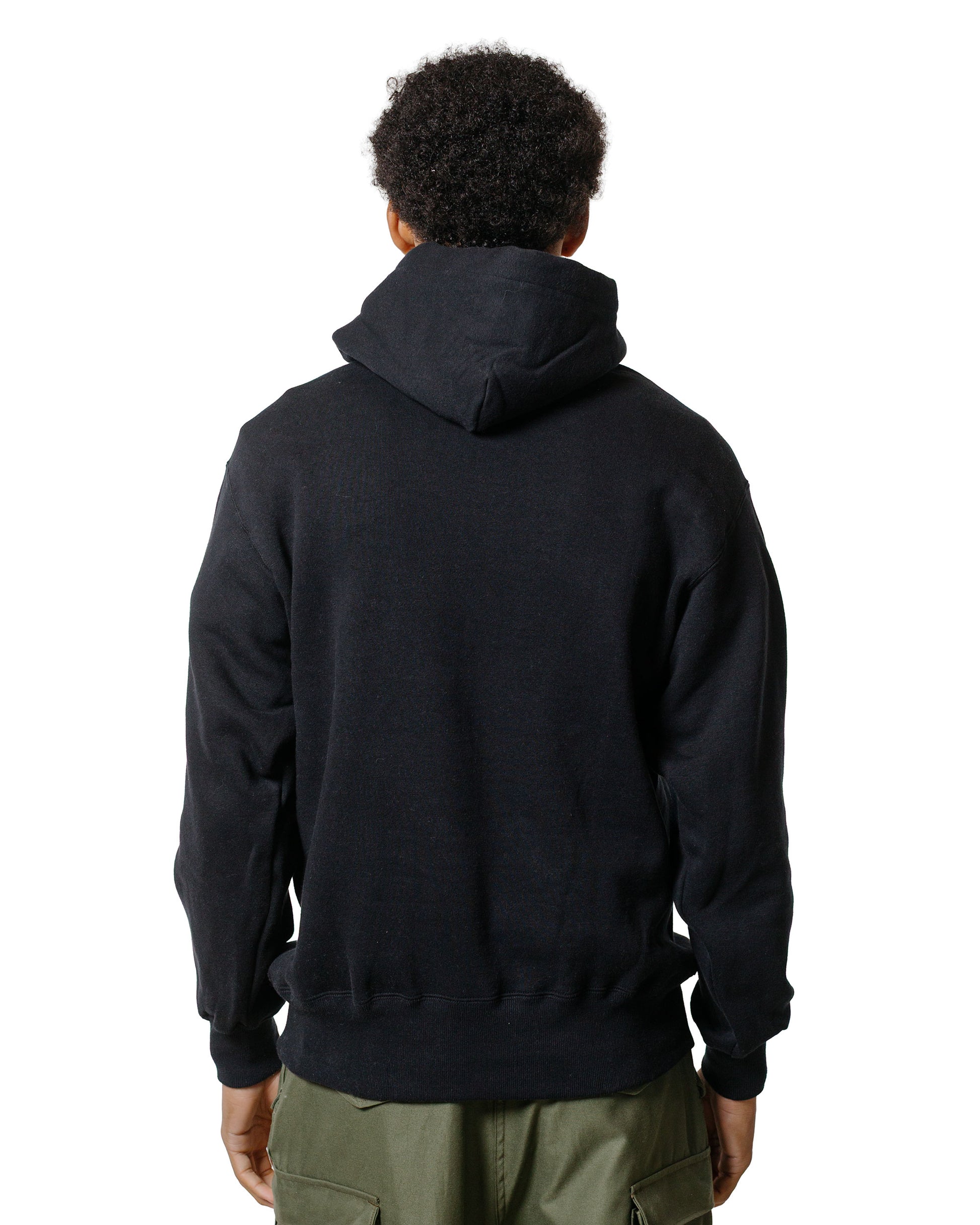 The Real McCoy’s MC24114 10 Oz. Loopwheel Hooded Sweatshirt Black