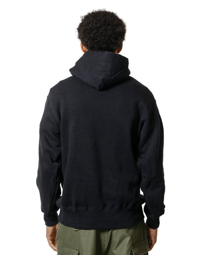 The Real McCoy’s MC24114 10 Oz. Loopwheel Hooded Sweatshirt Black