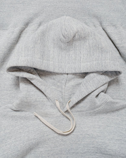 The Real McCoy’s MC24114 10 Oz. Loopwheel Hooded Sweatshirt Gray