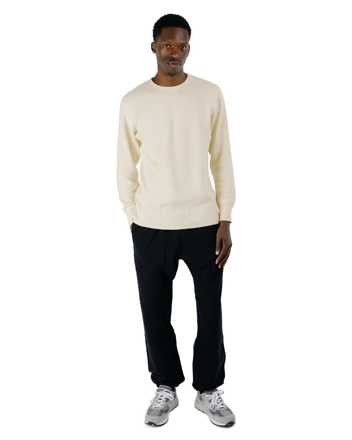 The Real McCoy's MC24116 10 Oz. Loopwheel Sweat Pants Black