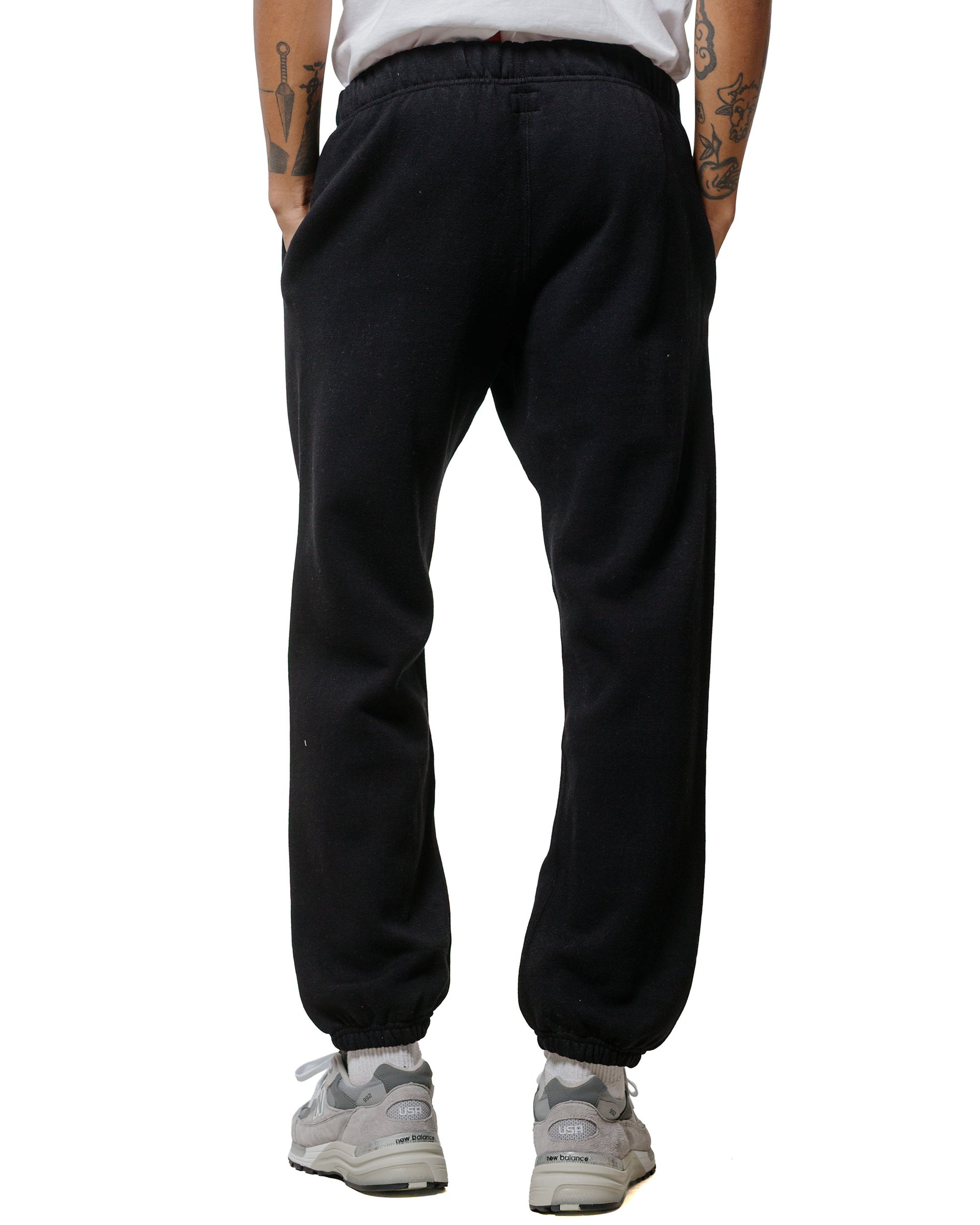 The Real McCoy's MC24116 10 Oz. Loopwheel Sweat Pants Black