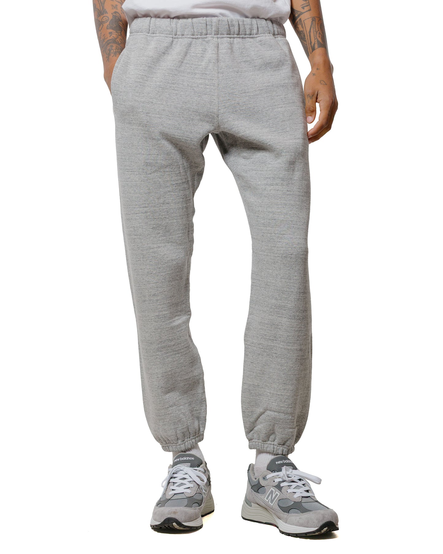 The Real McCoy's MC24116 10 Oz. Loopwheel Sweat Pants Gray