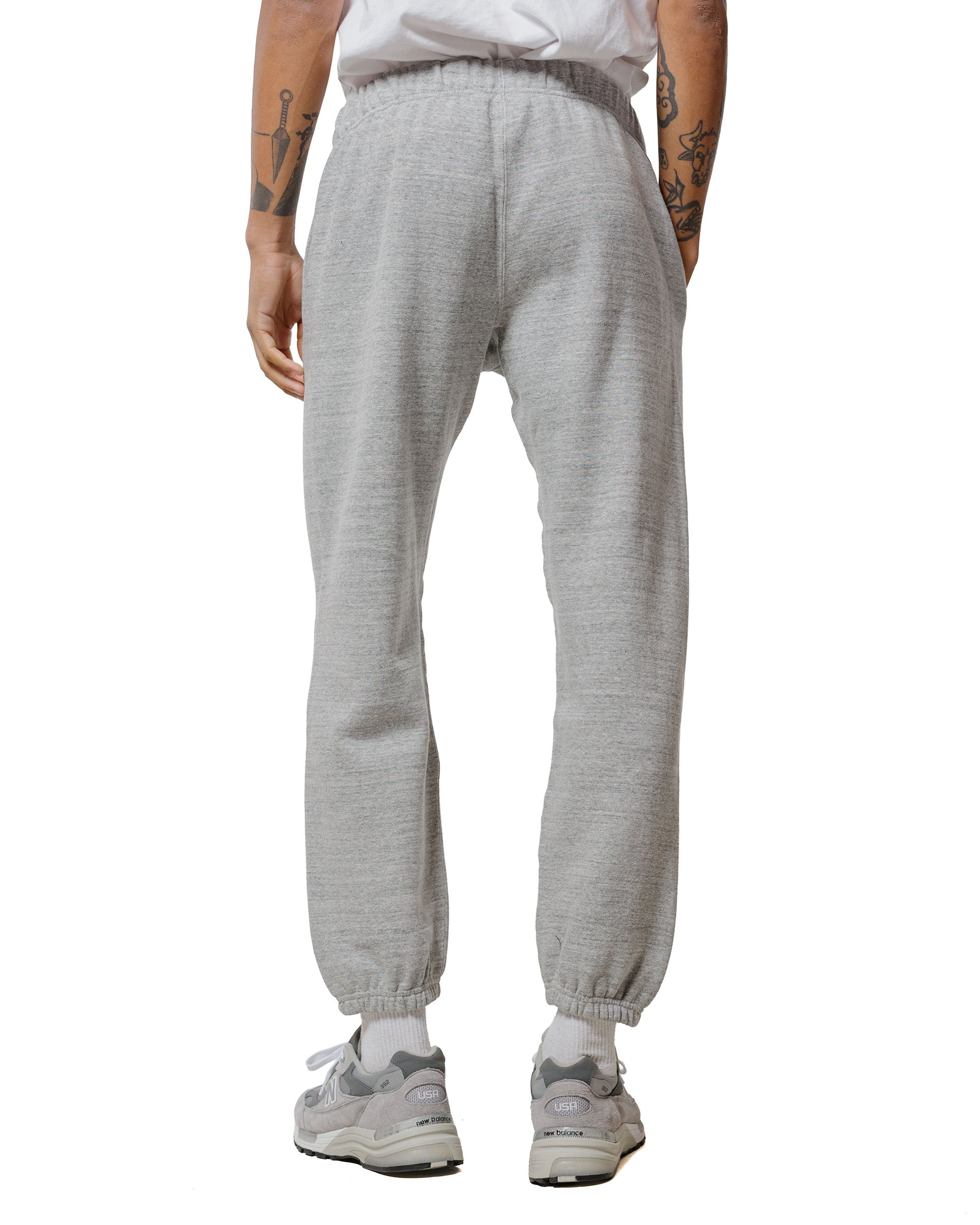 The Real McCoy's MC24116 10 Oz. Loopwheel Sweat Pants Gray