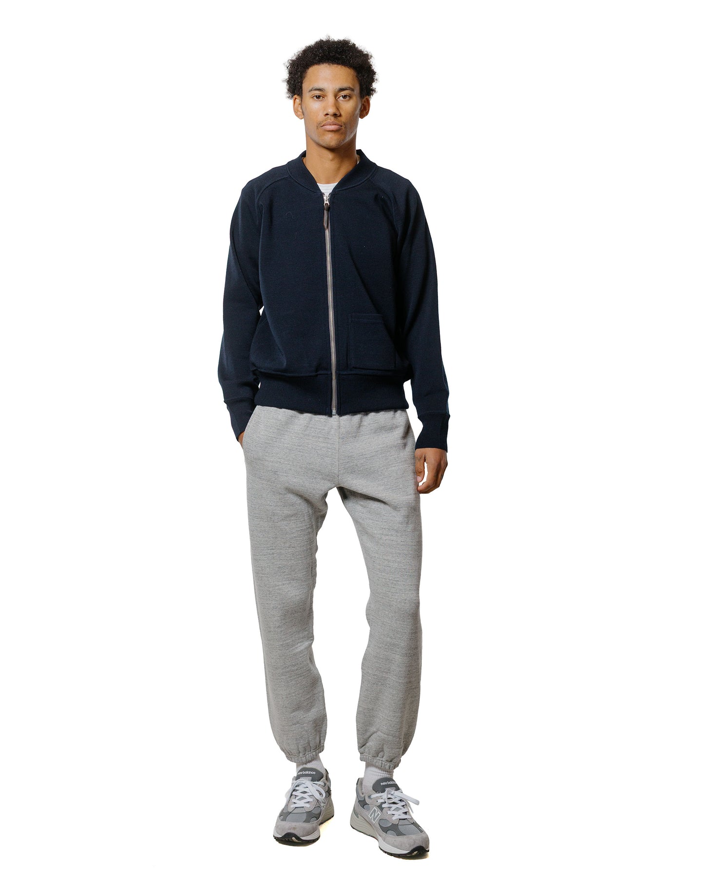 The Real McCoy's MC24116 10 Oz. Loopwheel Sweat Pants Gray