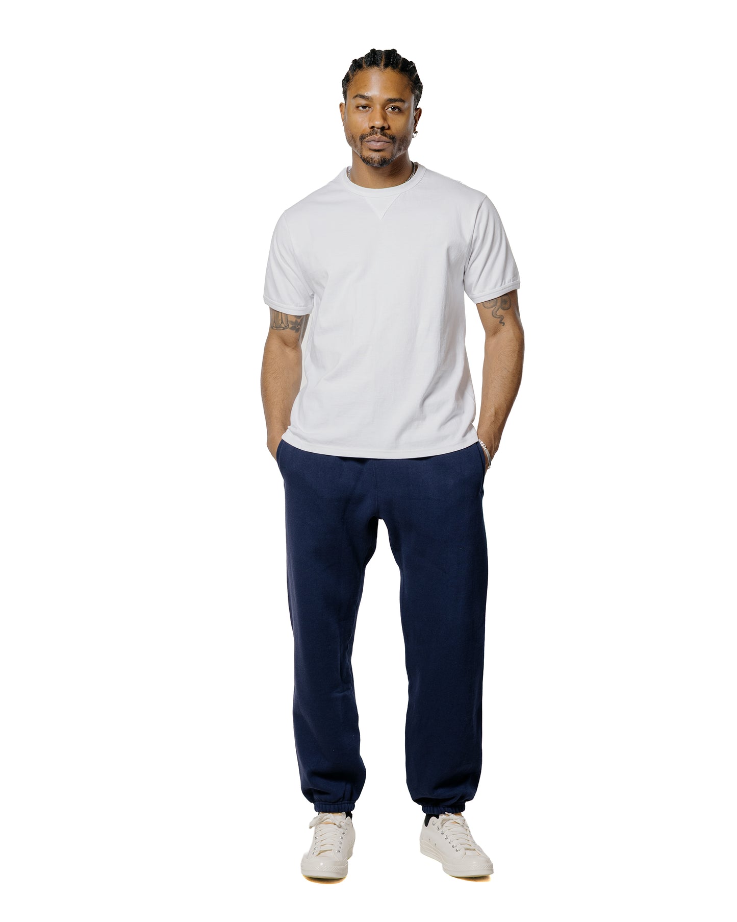 lost & found The Real McCoy's The Real McCoy's MC24116 10 Oz. Loopwheel Sweat Pants Navy