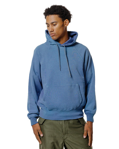 The Real McCoy’s MC24119 9 Oz. Loopwheel Raglan Hooded Sweatshirt MQ Navy