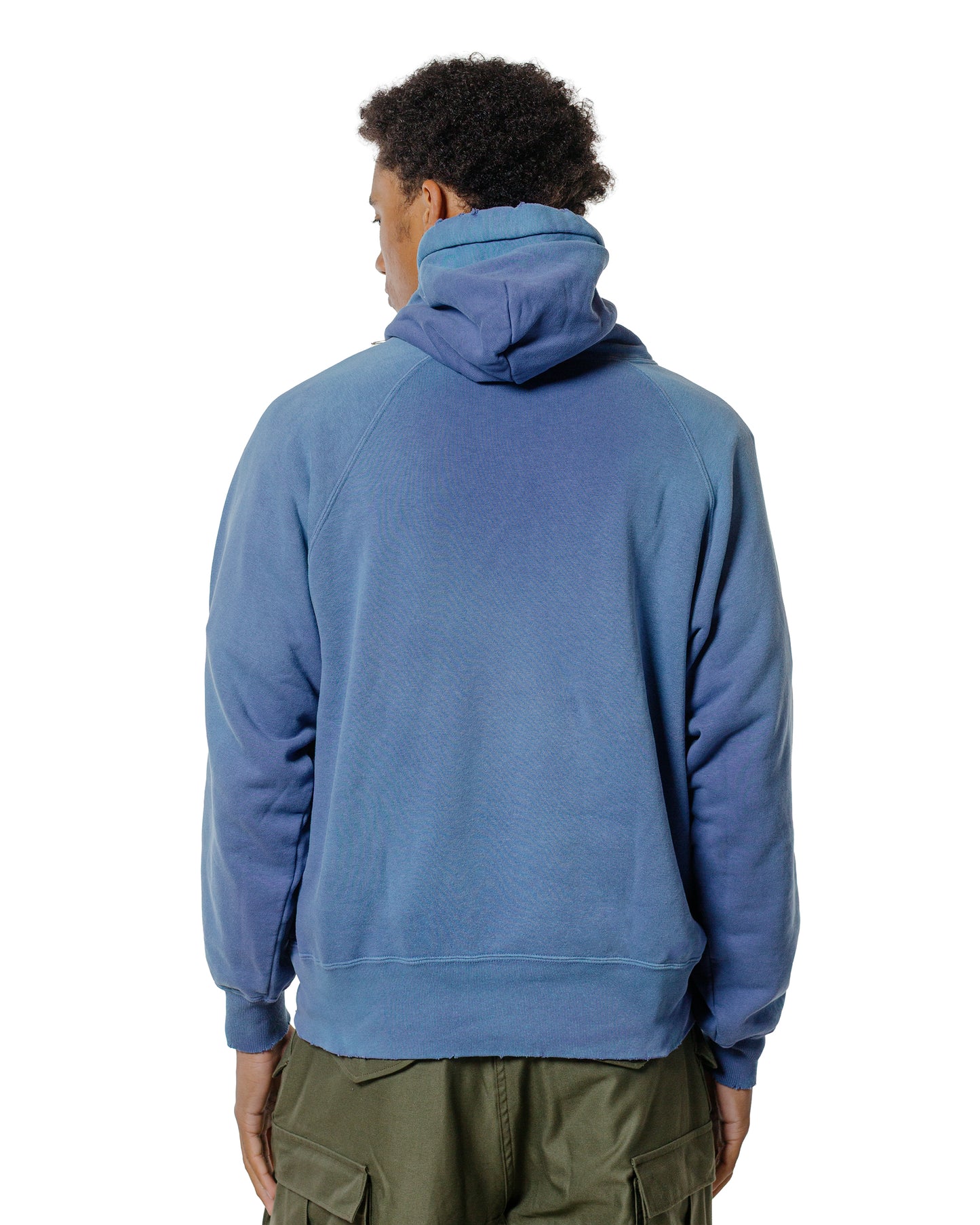 The Real McCoy’s MC24119 9 Oz. Loopwheel Raglan Hooded Sweatshirt MQ Navy