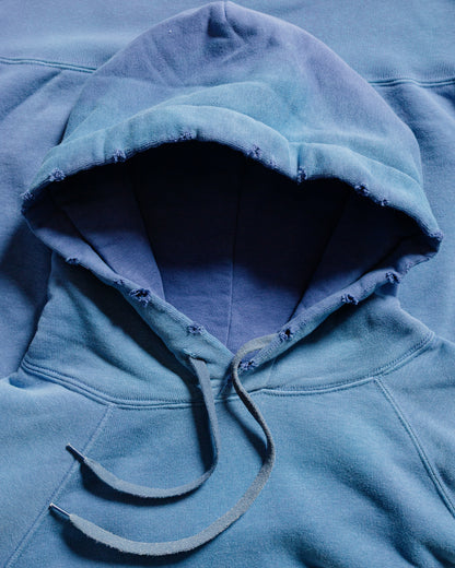 The Real McCoy’s MC24119 9 Oz. Loopwheel Raglan Hooded Sweatshirt MQ Navy