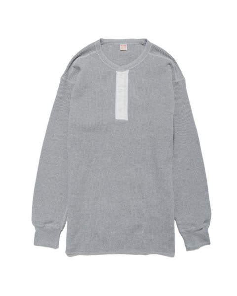 The Real McCoy's MC24122 Waffle Thermal Henley Undershirt L