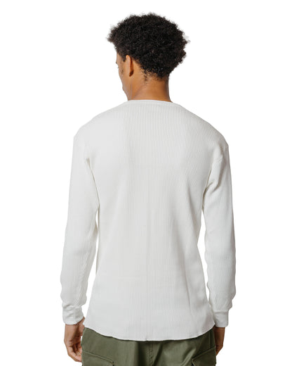 The Real McCoy's MC24122 Waffle Thermal Henley Undershirt L/S White