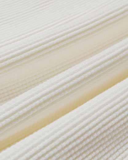 The Real McCoy's MC24122 Waffle Thermal Henley Undershirt L/S White