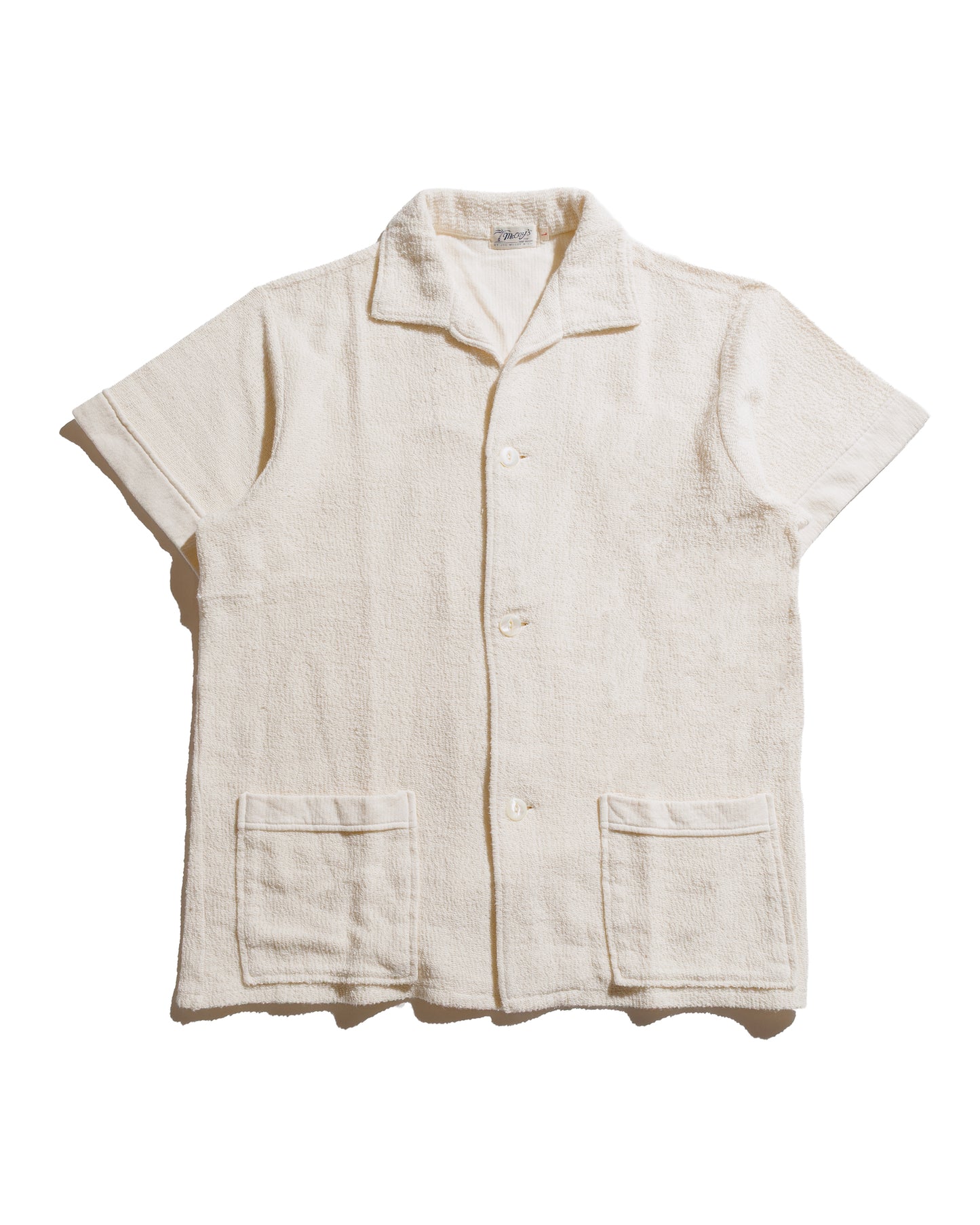 The Real McCoy's MC25001 Cotton Pile Beach Shirt Milk