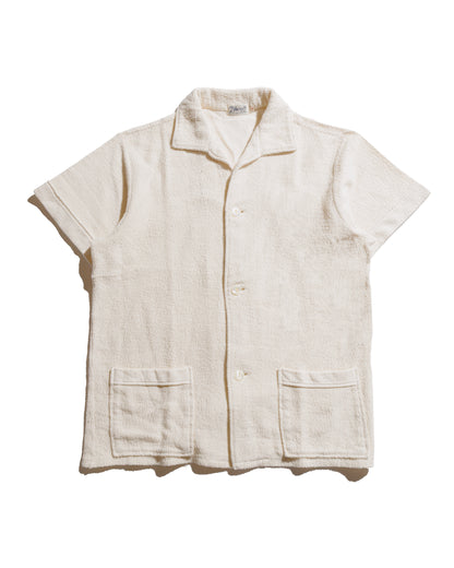 The Real McCoy's MC25001 Cotton Pile Beach Shirt Milk