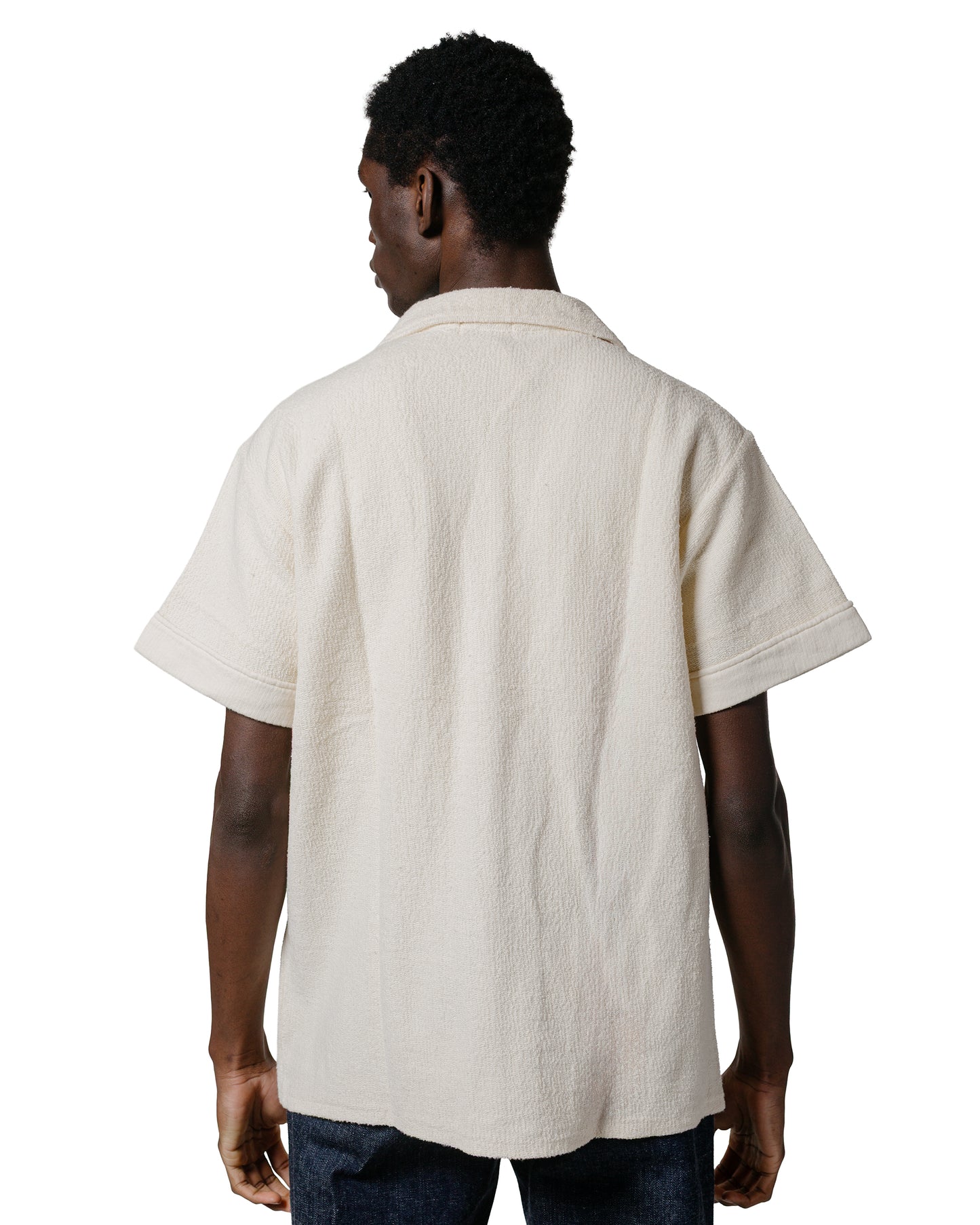 The Real McCoy's MC25001 Cotton Pile Beach Shirt Milk