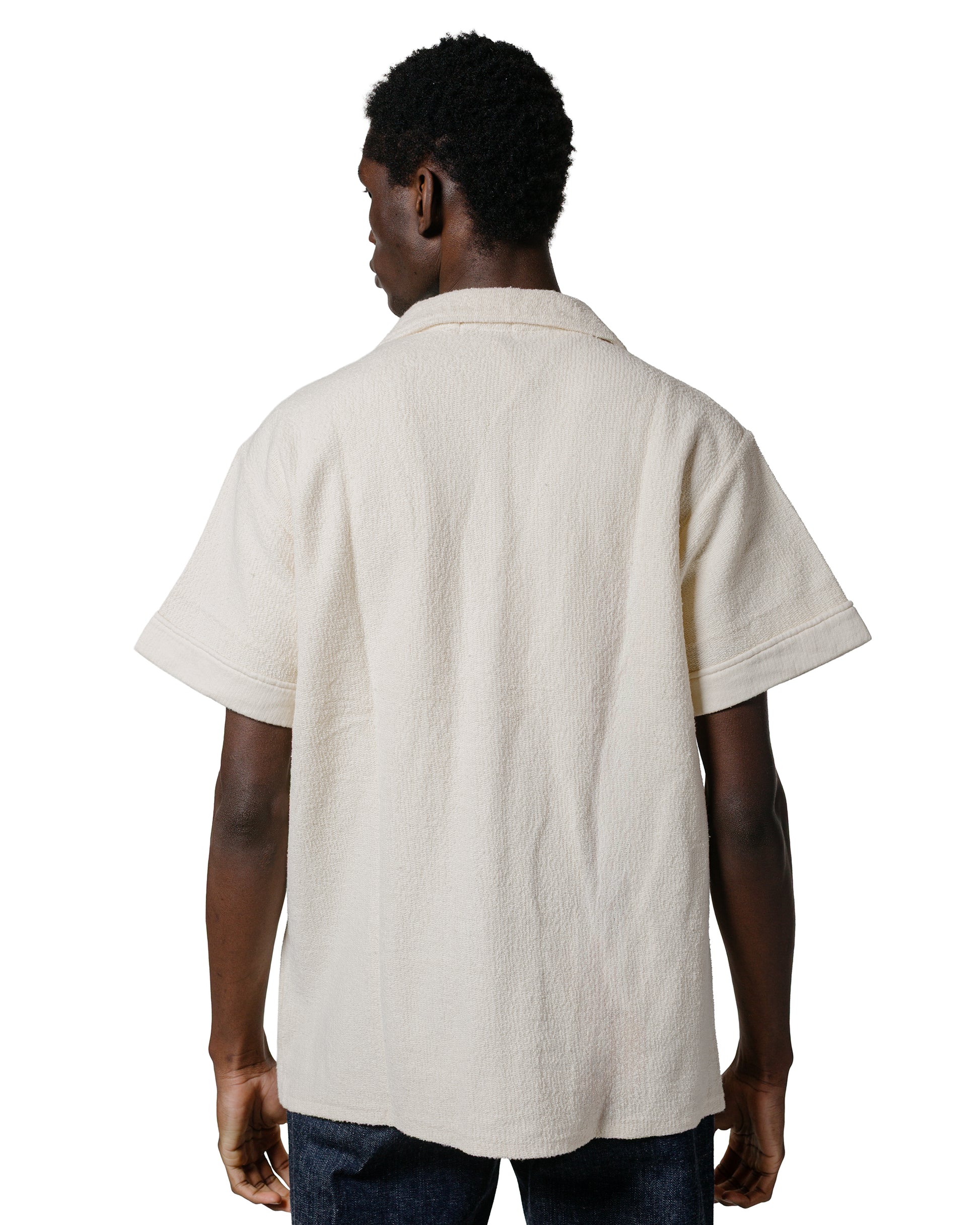 The Real McCoy's MC25001 Cotton Pile Beach Shirt Milk