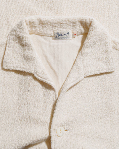 The Real McCoy's MC25001 Cotton Pile Beach Shirt Milk