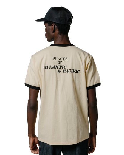 The Real McCoy's MC25005 Military Tee / USS Kidd Ecru/Black