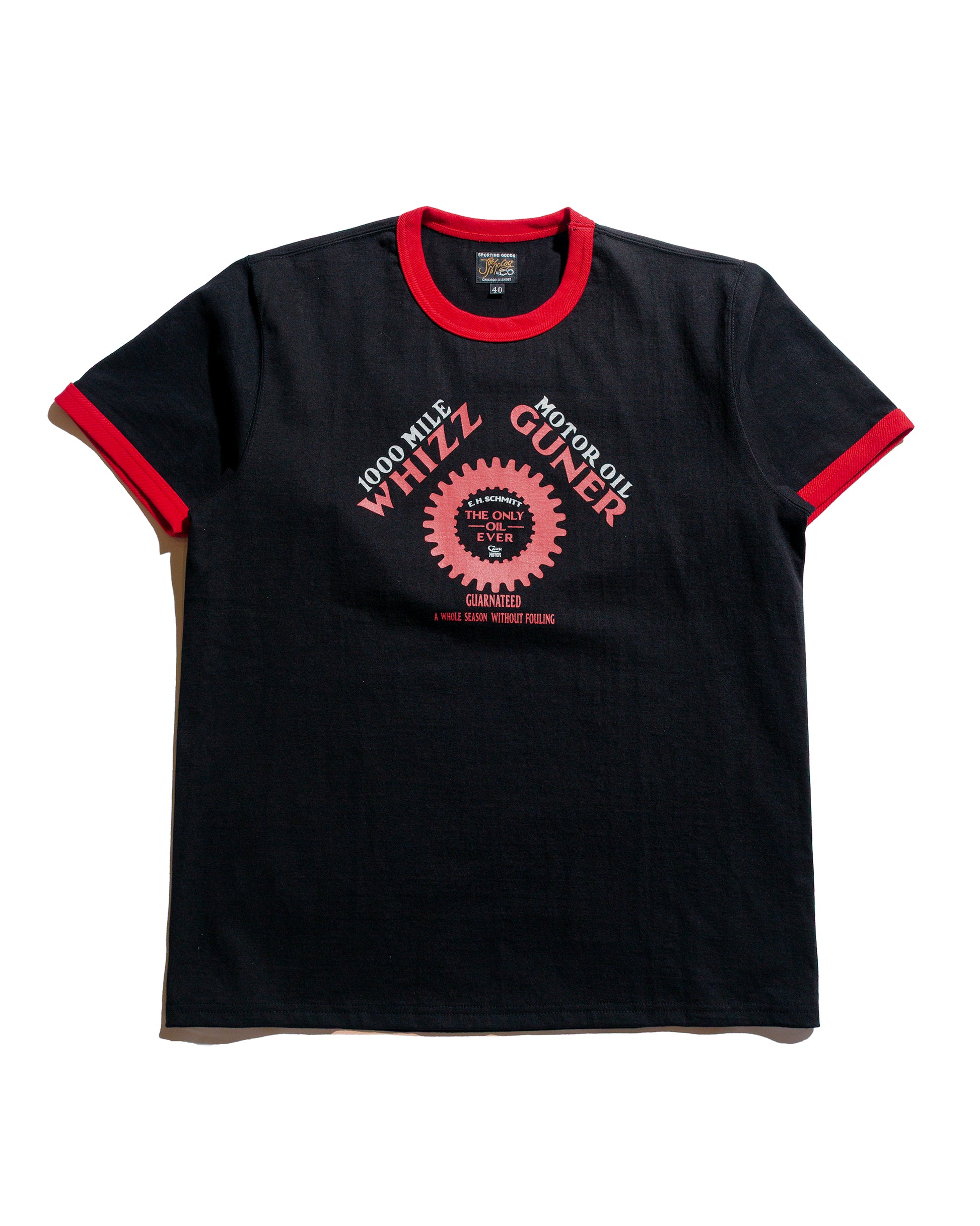 The Real McCoy's MC25016 Joe McCoy Tee  Whiz Gunner BlackRed