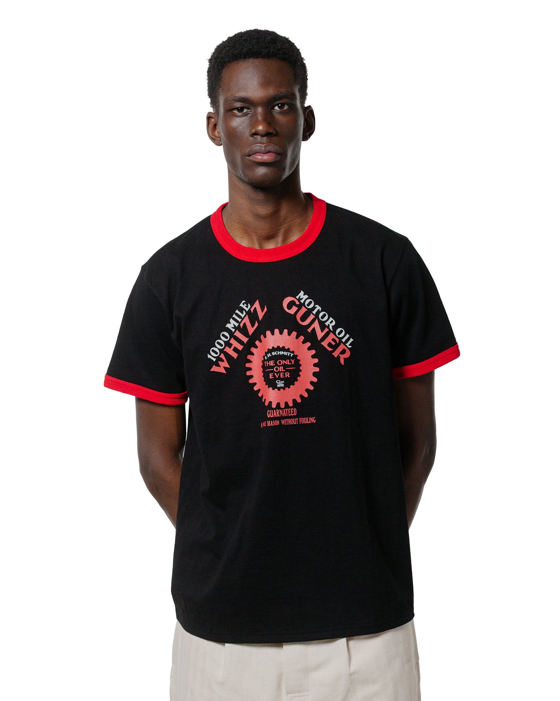 The Real McCoy's MC25016 Joe McCoy Tee  Whiz Gunner BlackRed