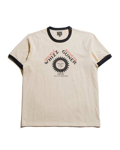 The Real McCoy's MC25016 Joe McCoy Tee  Whiz Gunner EcruBlack