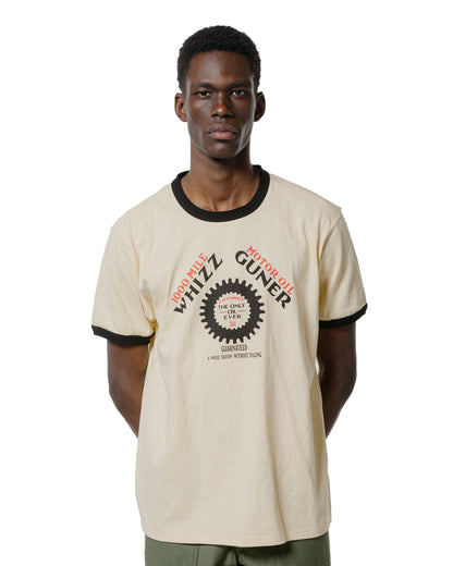 The Real McCoy's MC25016 Joe McCoy Tee  Whiz Gunner EcruBlack