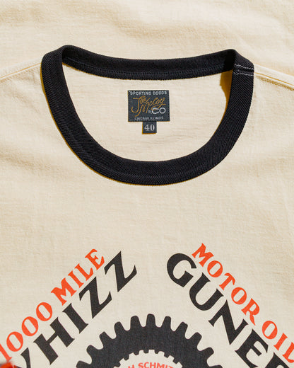 The Real McCoy's MC25016 Joe McCoy Tee  Whiz Gunner EcruBlack