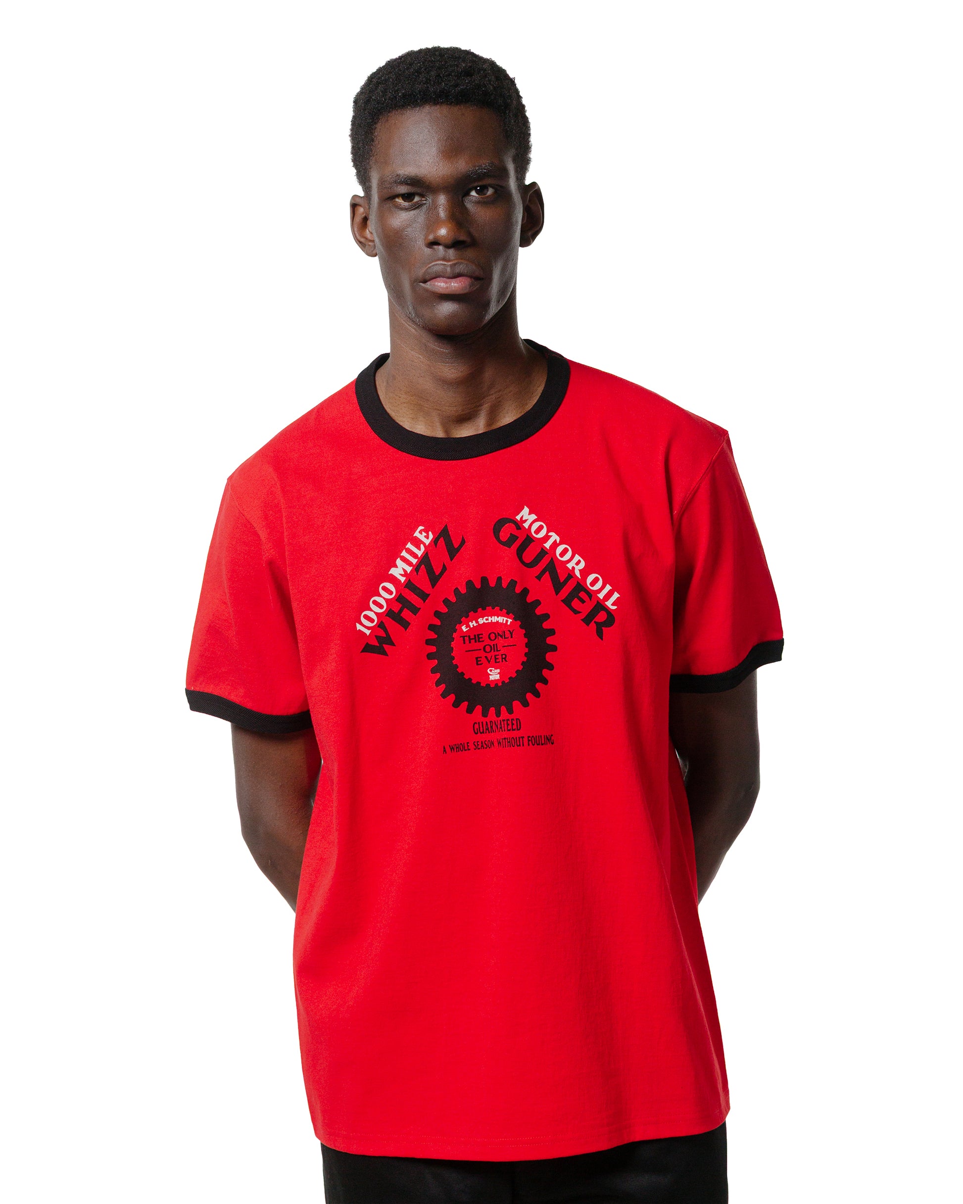 The Real McCoy's MC25016 Joe McCoy Tee  Whiz Gunner RedBlack
