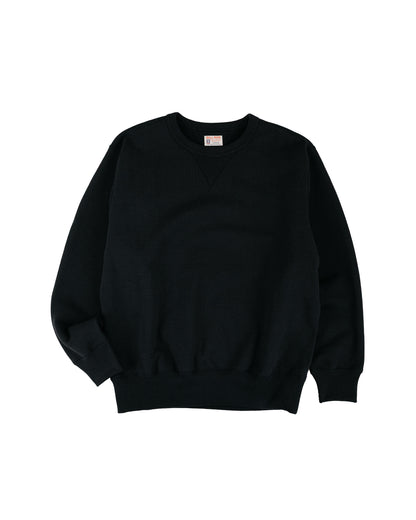 lost & found The Real McCoy's The Real McCoy's MC25104 12oz. Ball Park Crewneck Sweatshirt Black