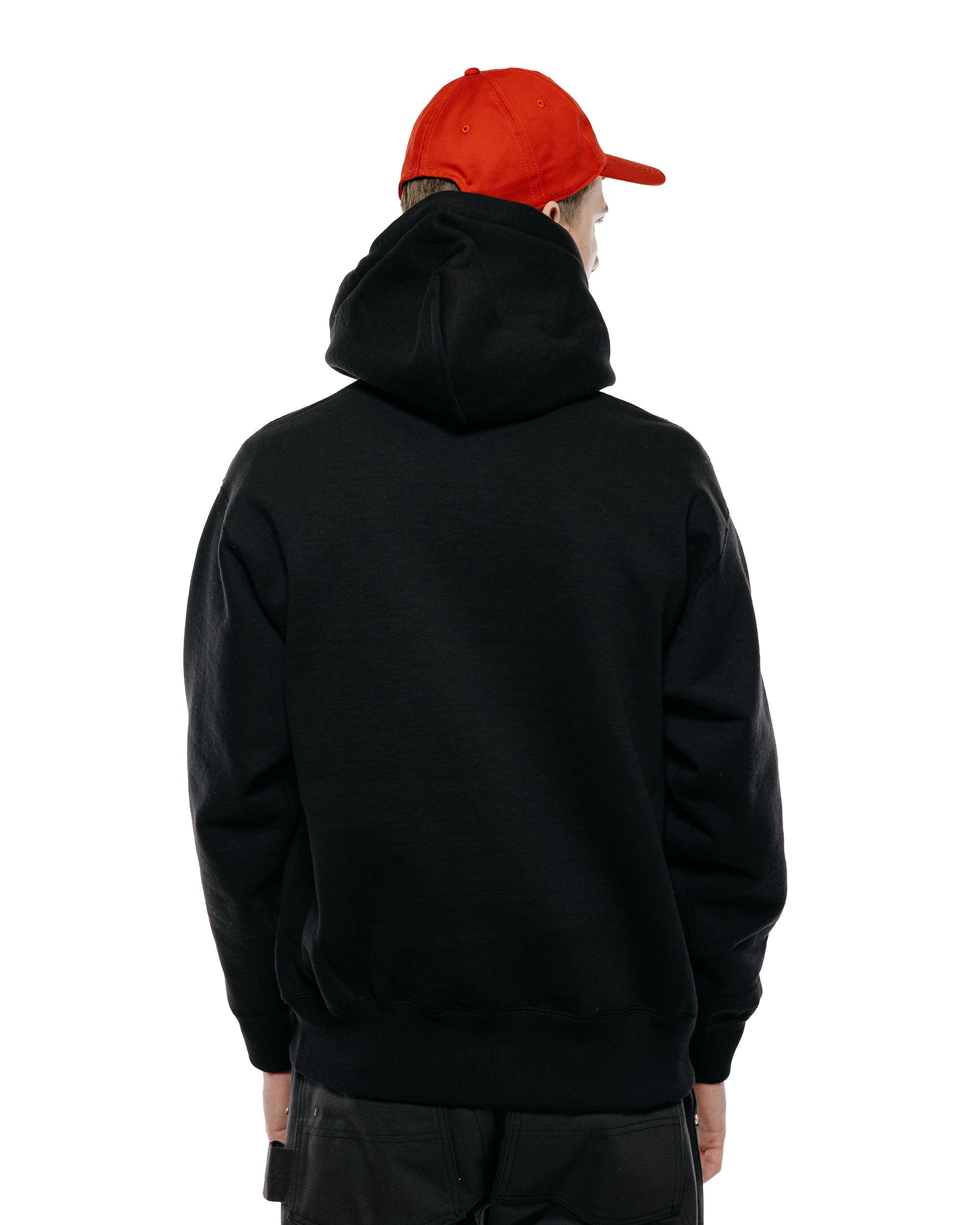 The Real McCoy's MC25105 12oz. Ball Park Hooded Sweatshirt Black