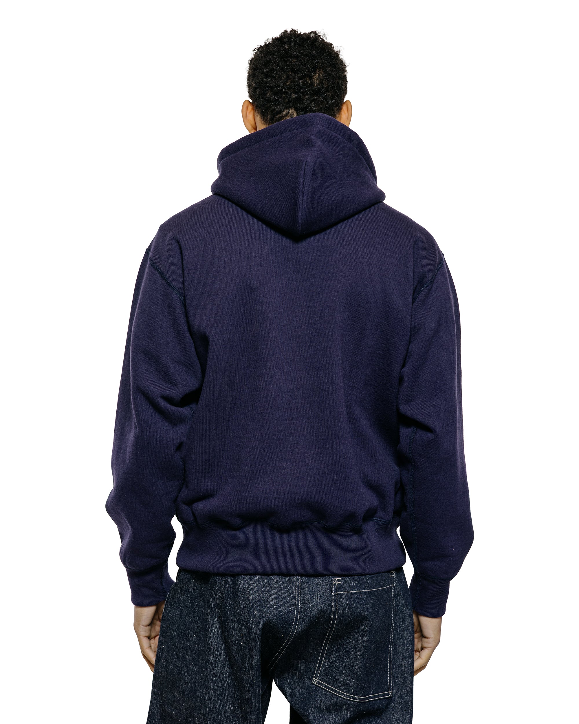 The Real McCoy's MC25106 12 Oz. Ball Park F/Z Hooded Sweatshirt L.Navy