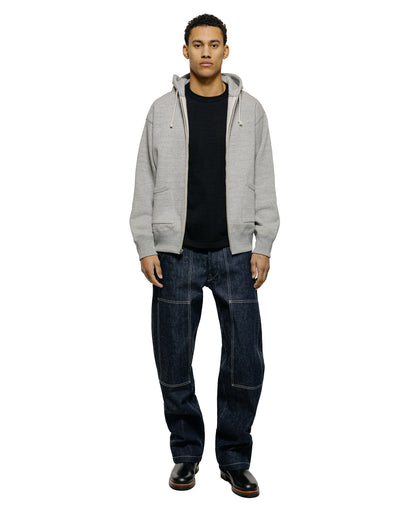 The Real McCoy’s MC25106 12 Oz. Ball Park FZ Hooded Sweatshirt M.Gray