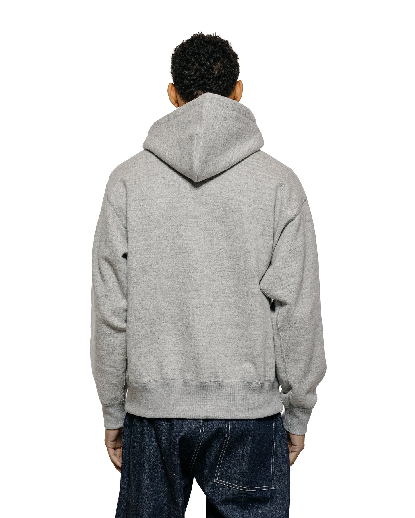 The Real McCoy’s MC25106 12 Oz. Ball Park FZ Hooded Sweatshirt M.Gray