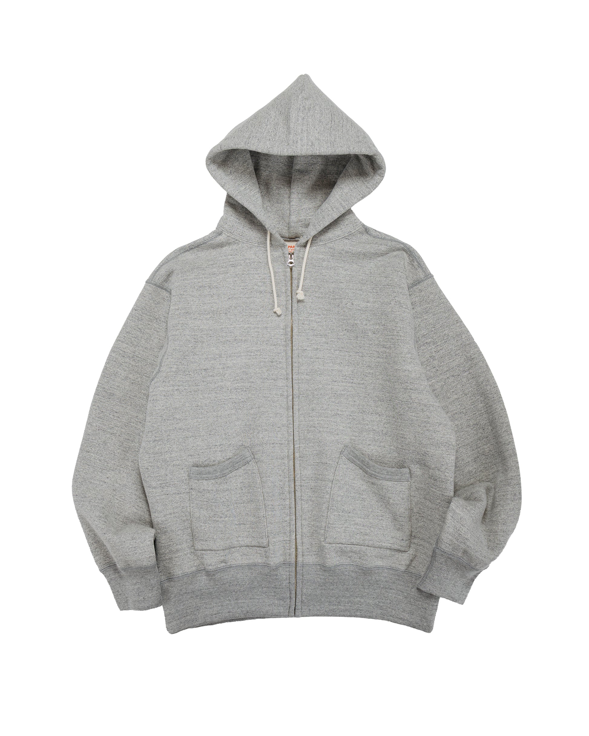 The Real McCoy’s MC25106 12 Oz. Ball Park F/Z Hooded Sweatshirt M.Gray